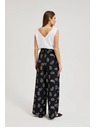 Moodo Černé kalhoty s jemným vzorem Moodo
