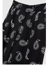 Moodo Černé kalhoty s jemným vzorem Moodo