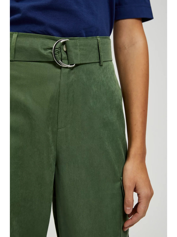 Moodo Khaki cargo kalhoty se zúženými nohavicemi Moodo