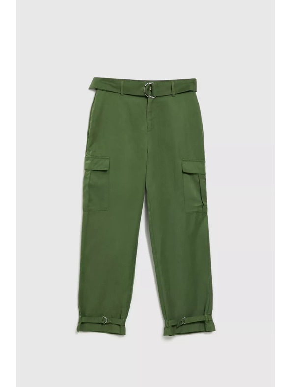 Moodo Khaki cargo kalhoty se zúženými nohavicemi Moodo