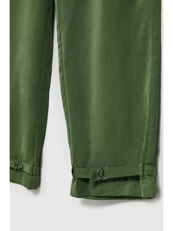 Moodo Khaki cargo kalhoty se zúženými nohavicemi Moodo