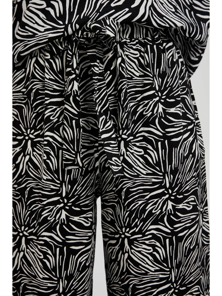 Moodo Černé kalhotové sukně se vzorem Moodo