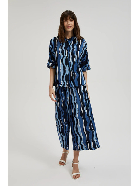 Moodo Vzorované kalhotky kullotes modré Moodo