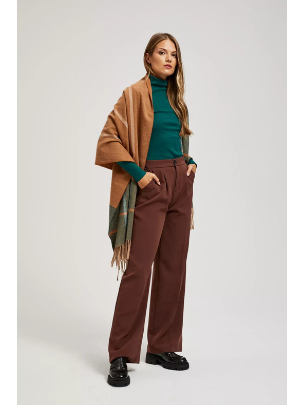 Moodo Smaragdová šála třásněmi Moodo