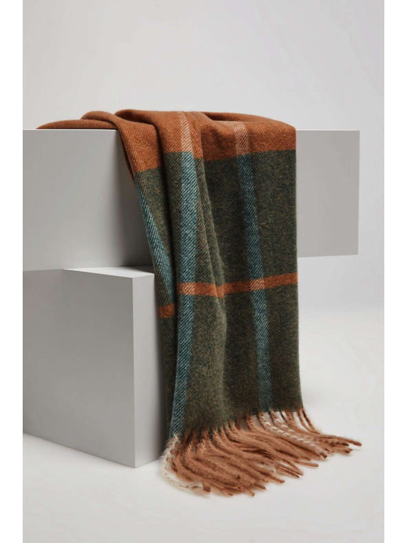 Moodo Smaragdová šála třásněmi Moodo