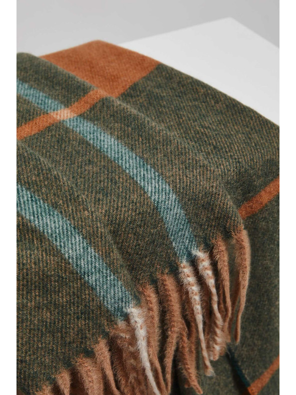 Moodo Smaragdová šála třásněmi Moodo