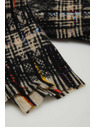 Moodo Šála v kostce s metalickou nitkou černá Moodo