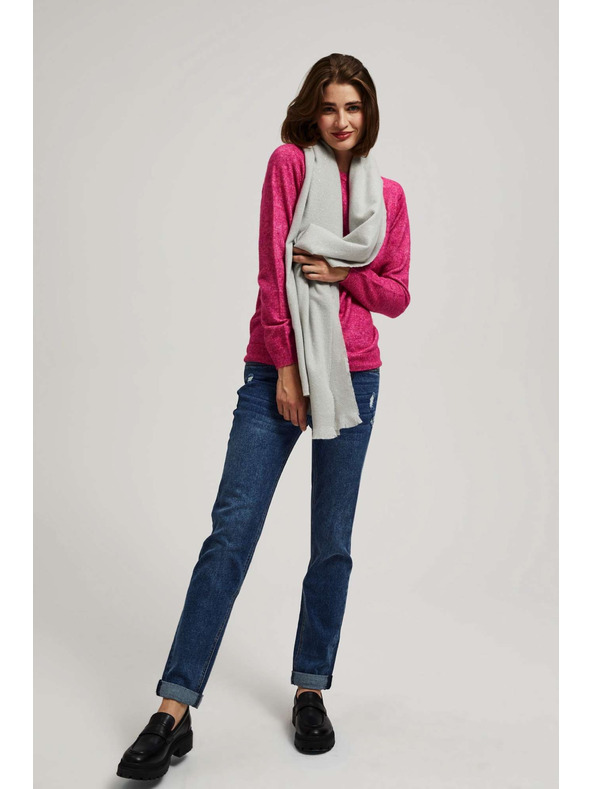 Moodo Hladká šedá šála Moodo