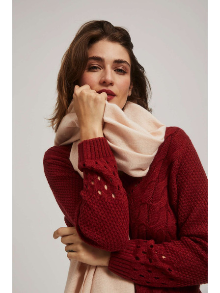 Moodo Hladká pudrově růžová šála Moodo