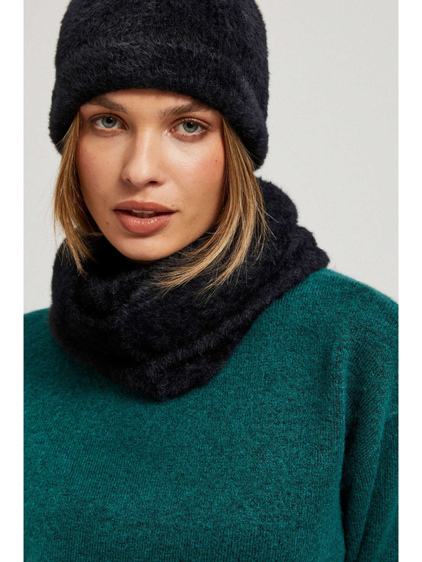 Moodo Hladký černý nákrčník Moodo