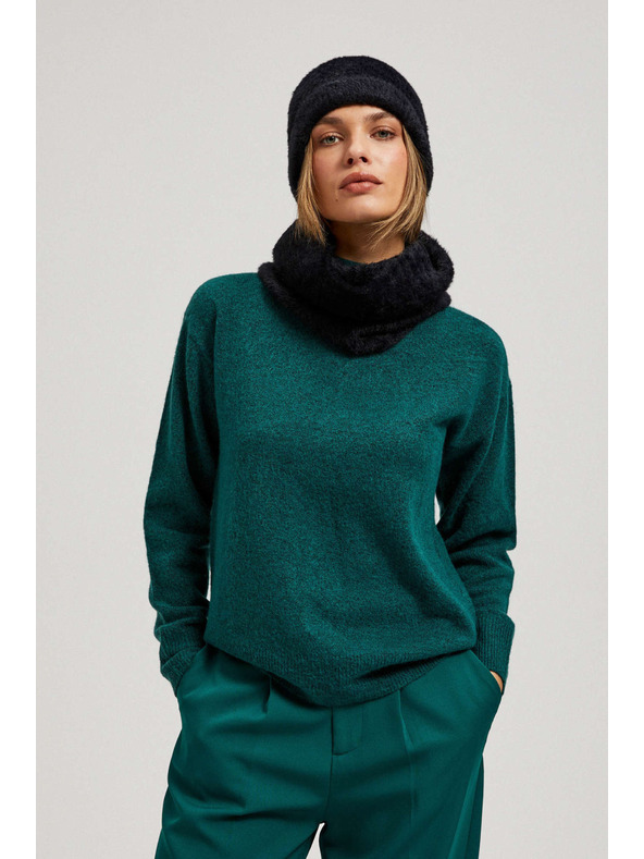 Moodo Hladký černý nákrčník Moodo