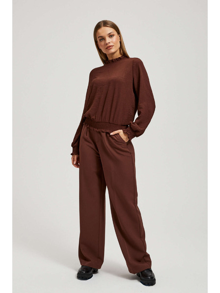 Moodo Hladká košile hnědá Moodo