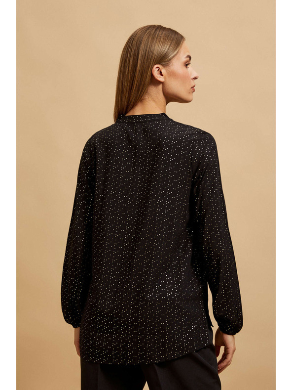 Moodo Černá košile s výstřihem do V Moodo