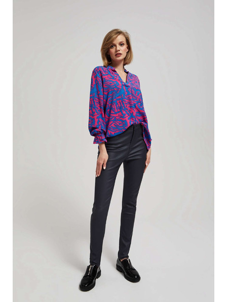 Moodo Košile s výstřihem do V fuchsiová Moodo