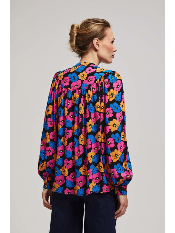 Moodo Černá květinová košile Moodo