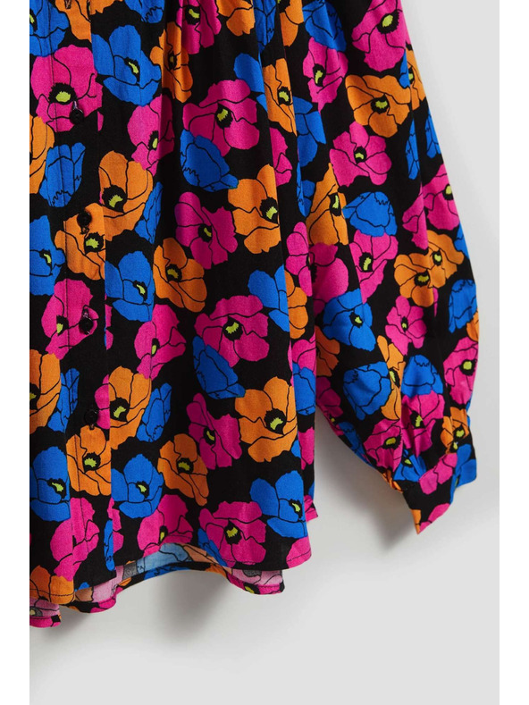 Moodo Černá květinová košile Moodo