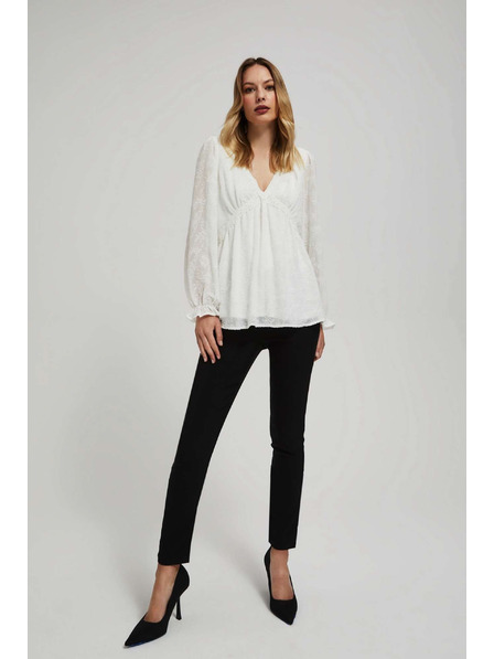 Moodo Bílá košile s nafouklými rukávy Moodo