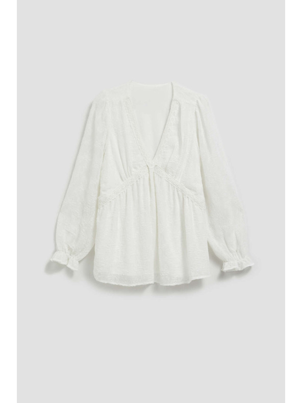 Moodo Bílá košile s nafouklými rukávy Moodo