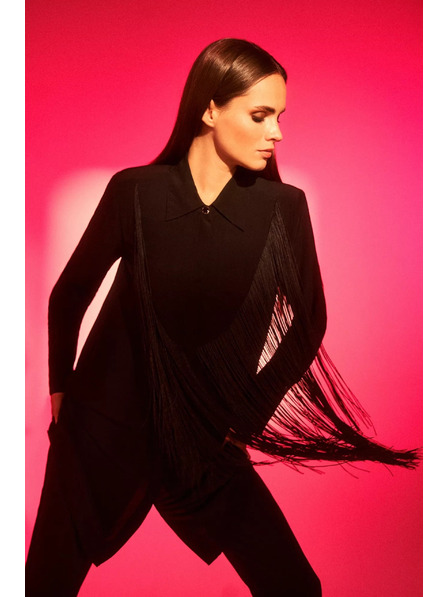 Moodo Oversize košile s třásněmi Moodo