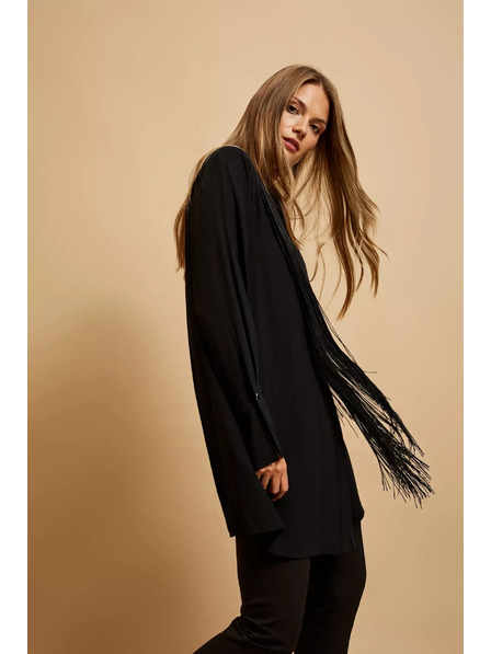 Moodo Oversize košile s třásněmi Moodo