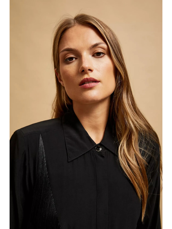 Moodo Oversize košile s třásněmi Moodo