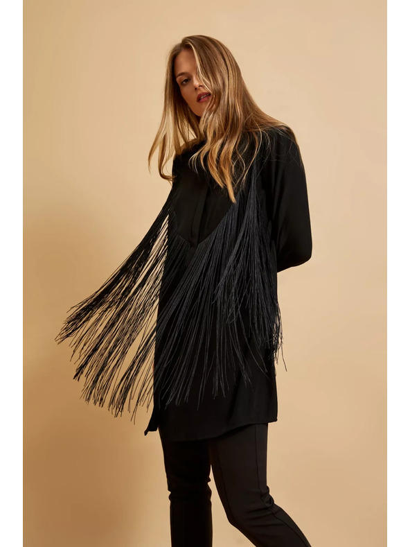 Moodo Oversize košile s třásněmi Moodo