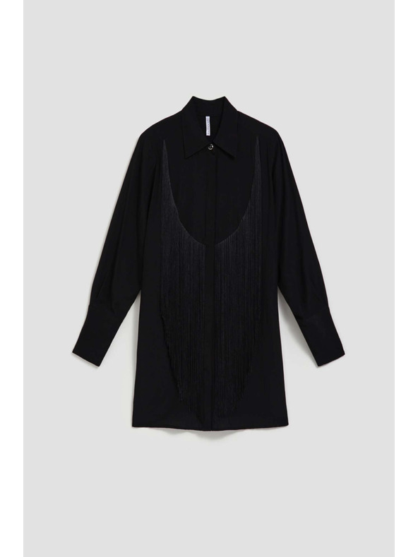 Moodo Oversize košile s třásněmi Moodo