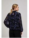 Moodo Černá košile s květinovým vzorem Moodo