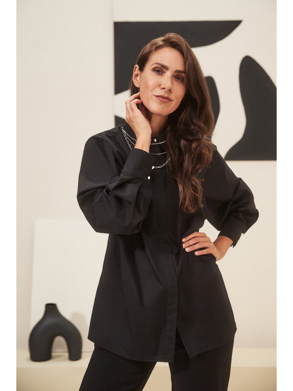 Moodo Střižená košile s nafouklými rukávy Moodo