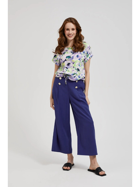 Moodo Vzorovaná košile s květinovým vzorem fialová Moodo