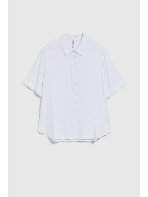 Moodo Bílá viskózová košile s límečkem Moodo