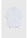 Moodo Bílá viskózová košile s límečkem Moodo
