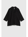 Moodo Černá oversize košile na knoflíky Moodo