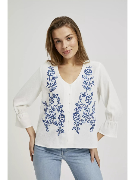 Moodo Bílá košile Moodo zapínaná na knoflíky