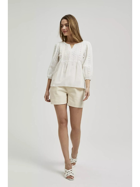 Moodo Bílá halenka s 3/4 rukávy Moodo