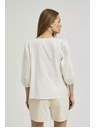 Moodo Bílá halenka s 3/4 rukávy Moodo