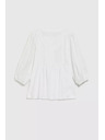 Moodo Bílá halenka s 3/4 rukávy Moodo
