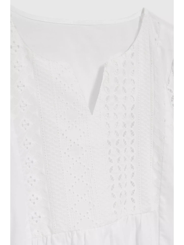 Moodo Bílá halenka s 3/4 rukávy Moodo