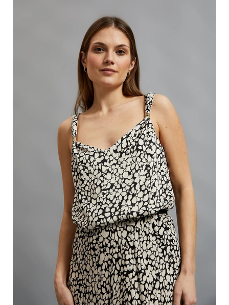 Moodo Vzorovaná košile na ramínka béžová Moodo