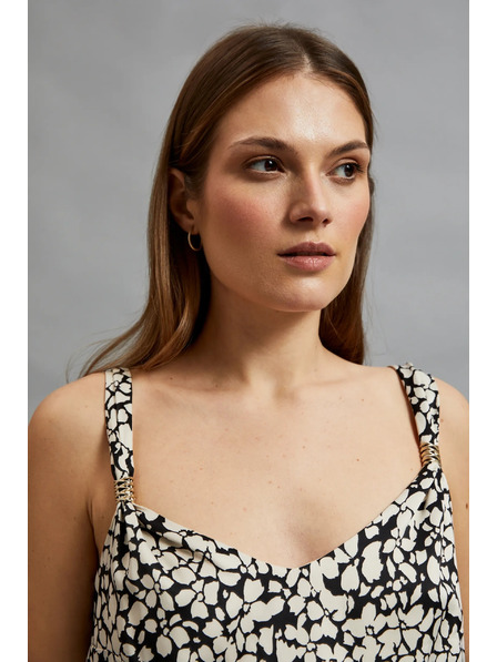 Moodo Vzorovaná košile na ramínka béžová Moodo