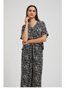 Moodo Viskózová košile se vzorem černá Moodo