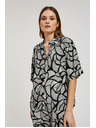 Moodo Viskózová košile černo-bílá Moodo