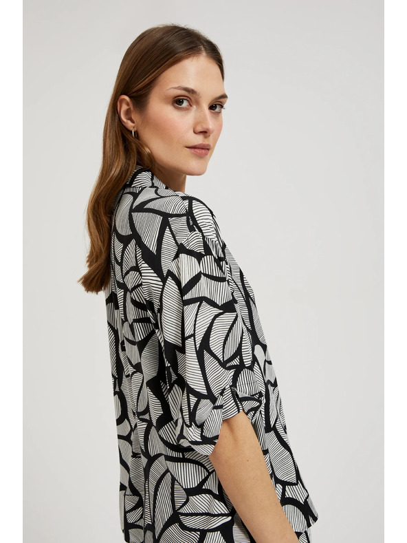 Moodo Viskózová košile černo-bílá Moodo