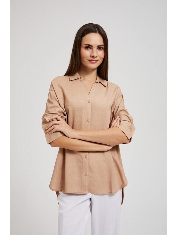 Moodo Lněná košile béžová Moodo