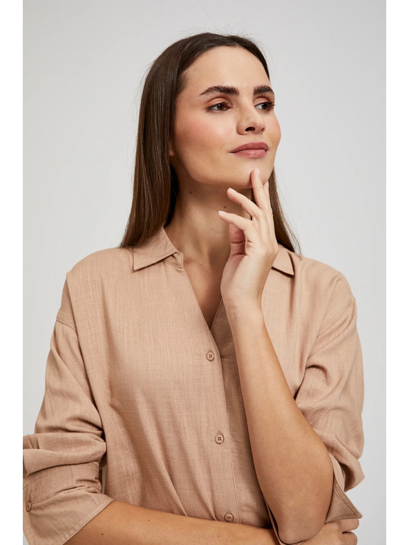 Moodo Lněná košile béžová Moodo