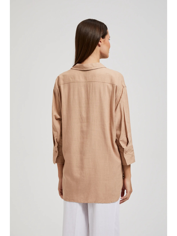 Moodo Lněná košile béžová Moodo