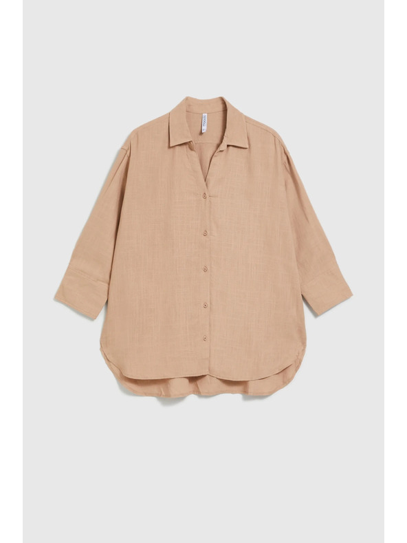 Moodo Lněná košile béžová Moodo