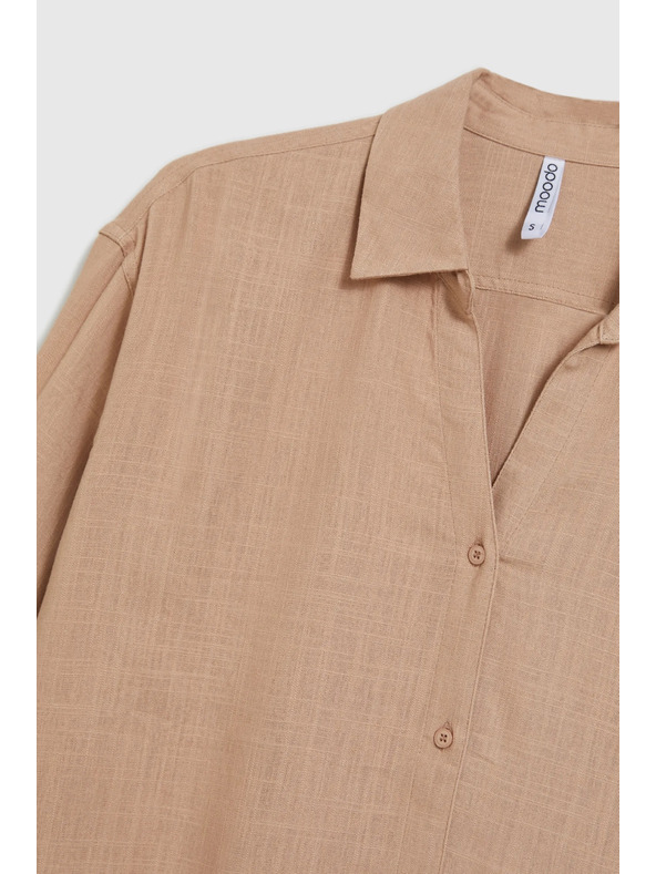 Moodo Lněná košile béžová Moodo