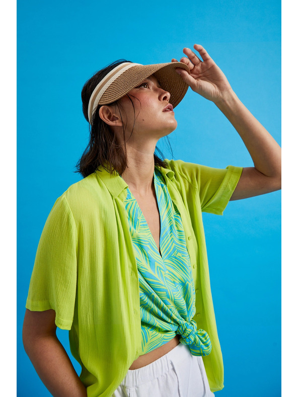 Moodo Limetková košile s límcem Moodo