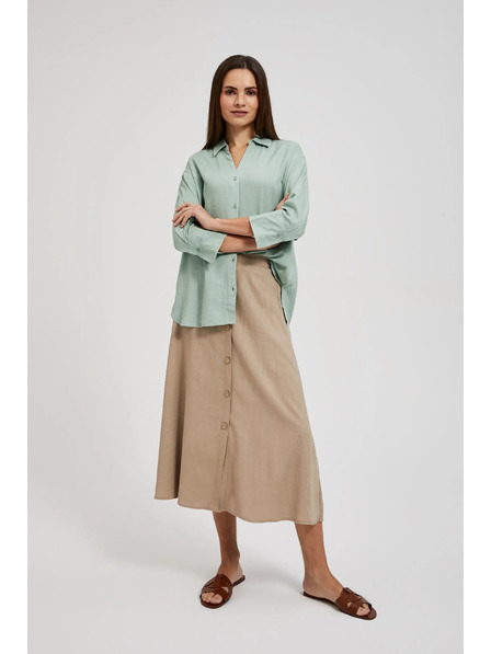 Moodo Lněná košile olivová Moodo